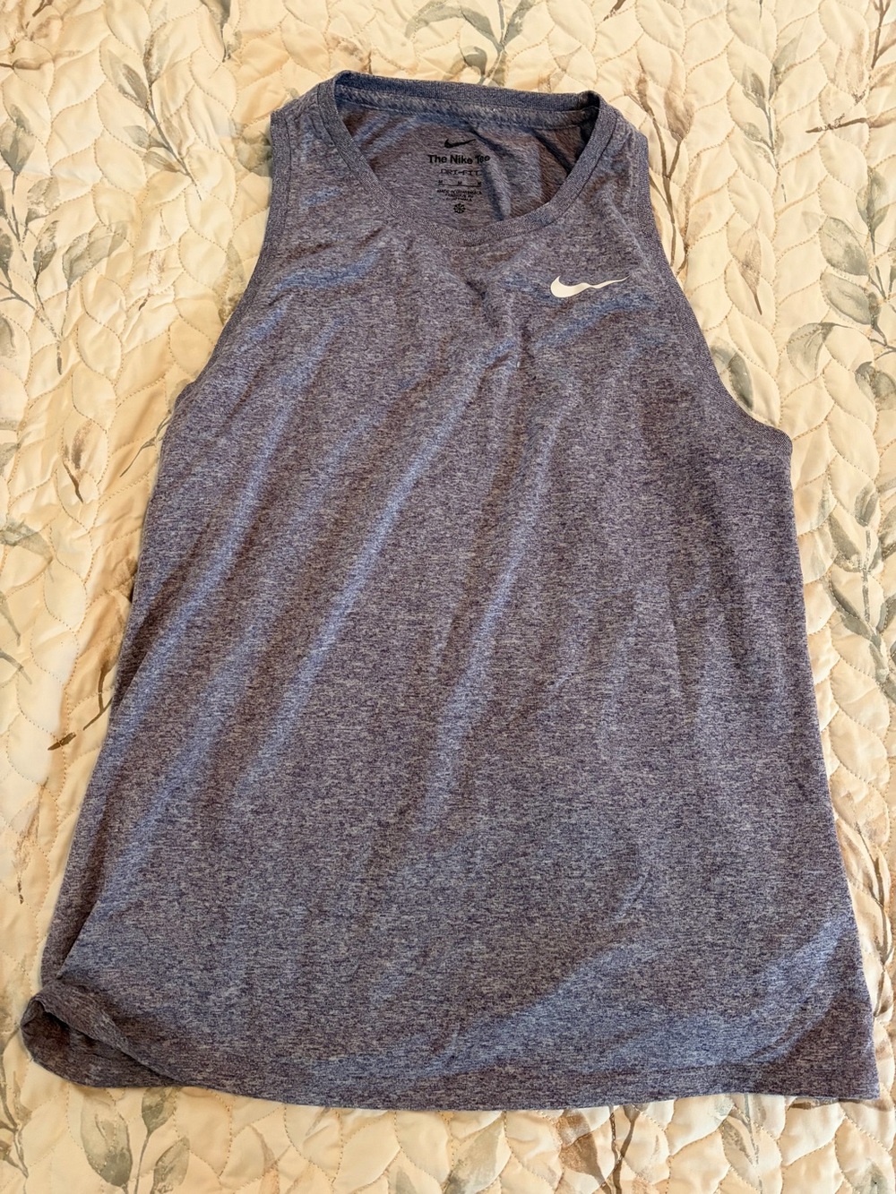 Nike Heather Purple Dri-FIT Tee - Grey